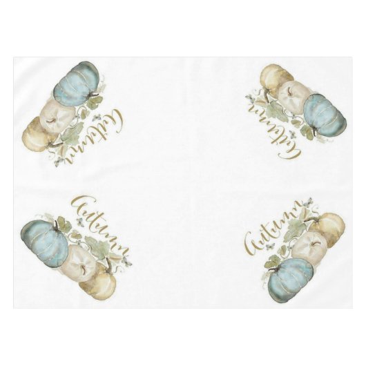 Nappe Tissu de table Citrouille bleu automne (Devant (Horizontal))