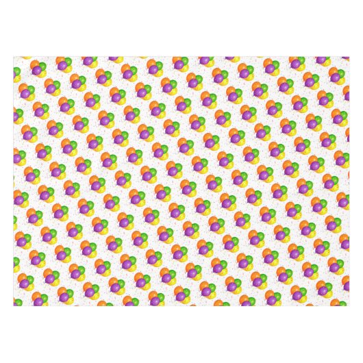 Nappe Tissu de table d'anniversaire avec ballons et conf (Devant (Horizontal))