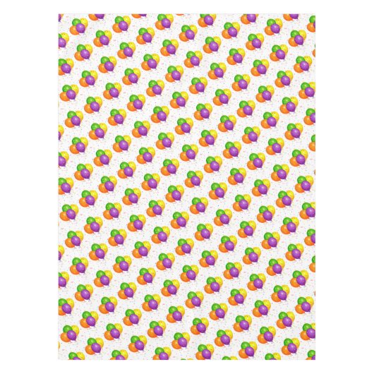 Nappe Tissu de table d'anniversaire avec ballons et conf (Devant)