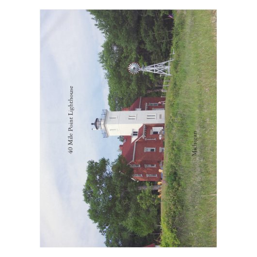 Nappe Tissu de table de 40 Mile Point Lighthouse (Devant)