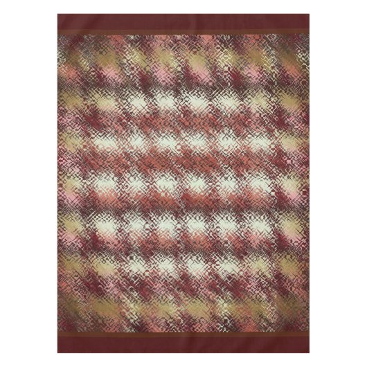 Nappe Tissu de table de campagne-Burgandy/Beige (Devant)