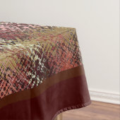 Nappe Tissu de table de campagne-Burgandy/Beige (In Situ)