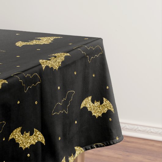 Nappe Tissu de table d'Halloween noir et or (In Situ)
