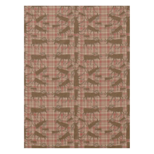 Nappe Tissu de table d'orignal brun rustique (Devant)