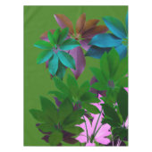 Nappe Tissu de table Feuille en feuille rose et vert (Devant)