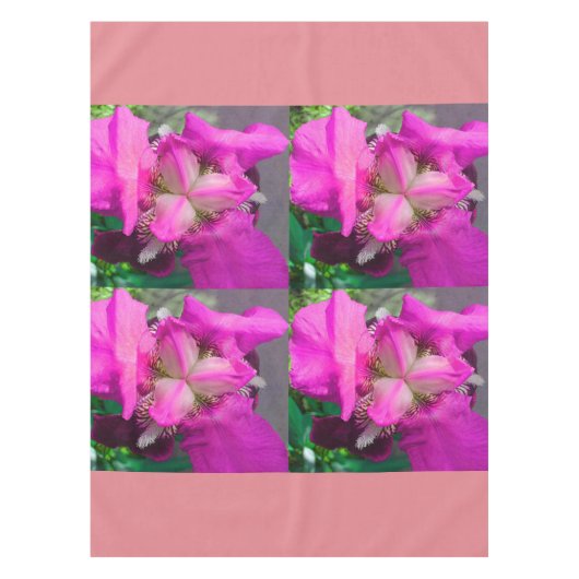 Nappe Tissu De Table Fleur Iris Rose (Devant)