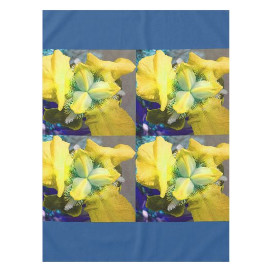 Nappe Tissu de table jaune Iris (Devant)