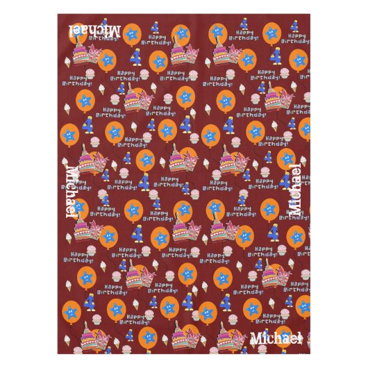 Nappe Tissu de table, Joyeux 4e anniversaire, #4 (Devant)