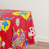 Nappe Tissu de table, Joyeux 4e anniversaire, #4 rouge (In Situ)