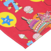 Nappe Tissu de table, Joyeux 7e anniversaire, #7 rouge (Angle)