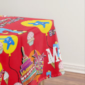 Nappe Tissu de table, Joyeux 7e anniversaire, #7 rouge (In Situ)