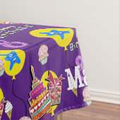Nappe Tissu de table, Joyeux 8e anniversaire, #8 violet (In Situ)