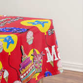 Nappe Tissu de table, Joyeux 9e anniversaire, #9 rouge (In Situ)