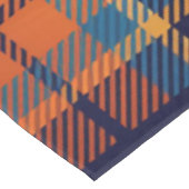 Nappe Tissu de table Marine Bleu Orange Plaid (Angle)