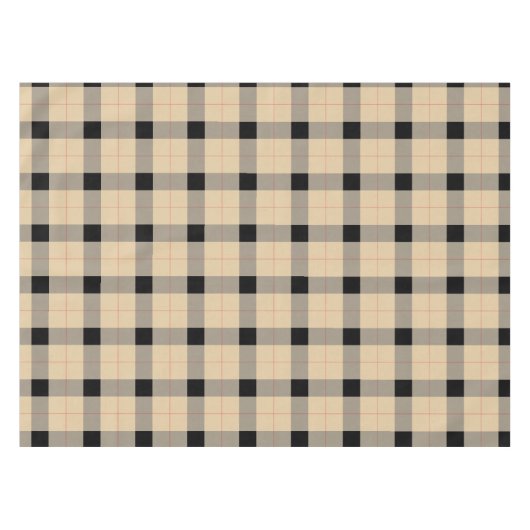 Nappe Tissu de table motif noir et brun Plaid / tartan (Devant (Horizontal))