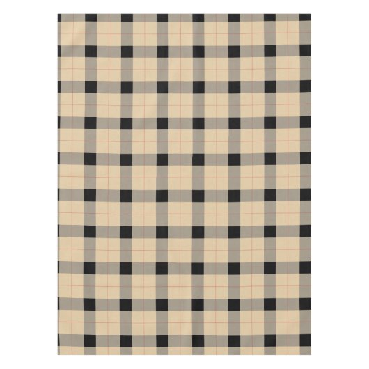 Nappe Tissu de table motif noir et brun Plaid / tartan (Devant)