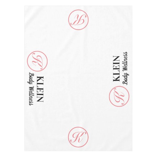 Nappe Tissu de table personnalisé avec logo et texte (Devant)