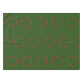 Nappe Tissu de table verte avec cercles rouges (Devant (Horizontal))
