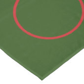 Nappe Tissu de table verte avec cercles rouges (Angle)