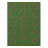 Nappe Tissu de table verte avec cercles rouges (Devant)