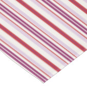 Nappe Tissu rayé rouge et violet chic moderne (Angle)