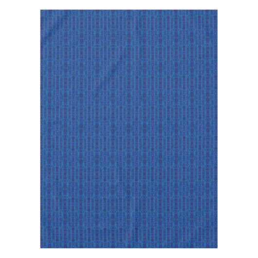 Nappe Tissu saphir bleu, motif géométrique transparent (Devant)