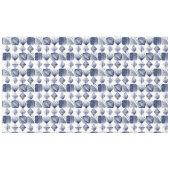 Nappe Tissu Tribal des Caraïbes : blanc, bleu marine (Devant (Horizontal))