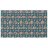 Nappe Tissu Tribal Gras des Caraïbes : Turquoise, Jeu de (Devant (Horizontal))