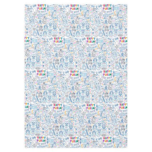 Nappe Tissus de table Purim - Trois tailles différentes  (Devant)