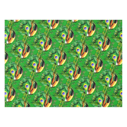 Nappe Toco Toucan avec drapeau brésilien (Devant (Horizontal))
