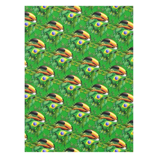 Nappe Toco Toucan avec drapeau brésilien (Devant)