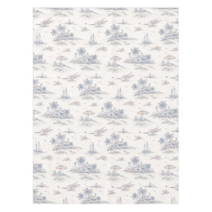 Nappe Toile de Jouy Bleue Côtière