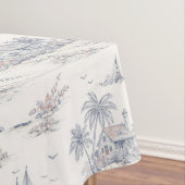 Nappe Toile de Jouy Bleue Côtière (In Situ)