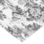Nappe Toile de jouy, noir et blanc, porcelaine, (Angle)