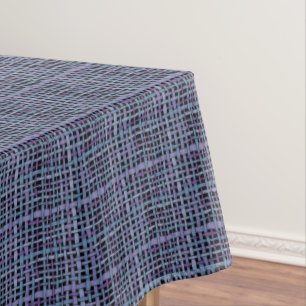 Nappe Toile de jute bleue tissée par graphique rustique