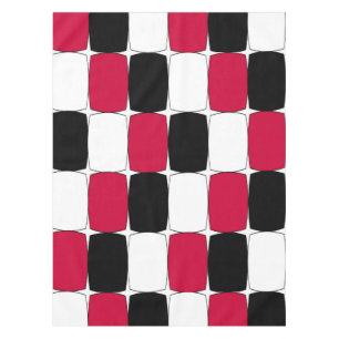 Nappe Toile de table de l'oeil de poisson noir, rouge et
