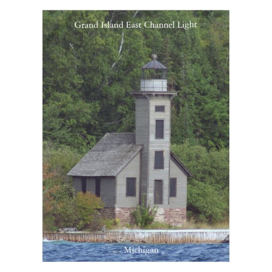 Nappe Toile de table du phare de Grand Island East Chann (Devant)