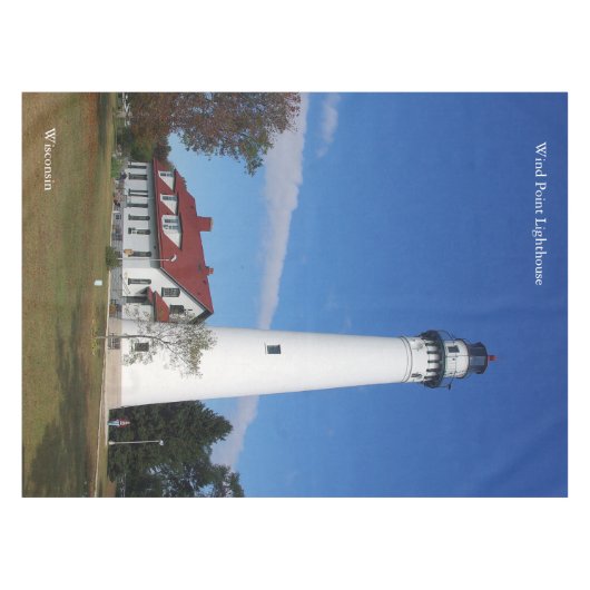 Nappe Toile de table Wind Point Lighthouse (Devant (Horizontal))