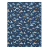 Nappe Toile de vacances, cerfs d'arbres et flocons de ne (Devant)