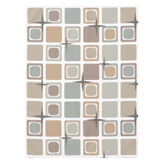 Nappe Tons Carré modernes du milieu du siècle (Devant)