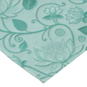 Nappe Tons de vert pastel motif de lotus aspect gaufré (Angle)