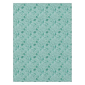 Nappe Tons de vert pastel motif de lotus aspect gaufré (Devant)