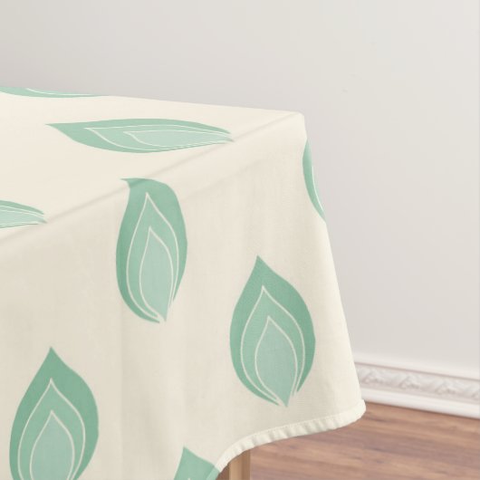 Nappe Tons verts Fleurs Abstraites (In Situ)