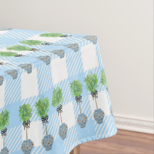 Nappe Topiacés plaid Jar de Gingembre Bleu et Blanc