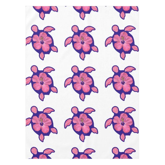 Nappe Tortue de Honu hawaïenne et Hibiscus (Devant)