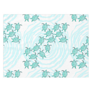 Nappe Tortues de mer turquoises d'aquarelle sur les