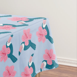 Nappe Toucan et hibiscus