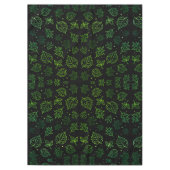 Nappe Touche d'Elegance Feuilles verts sur le noir (Devant)