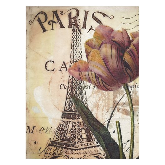Nappe tour Eiffel et tulipe (Devant)