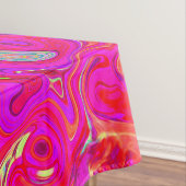 Nappe Tourbillon Abstrait Bleu Sarcelle et Rouge Groovy (In Situ)